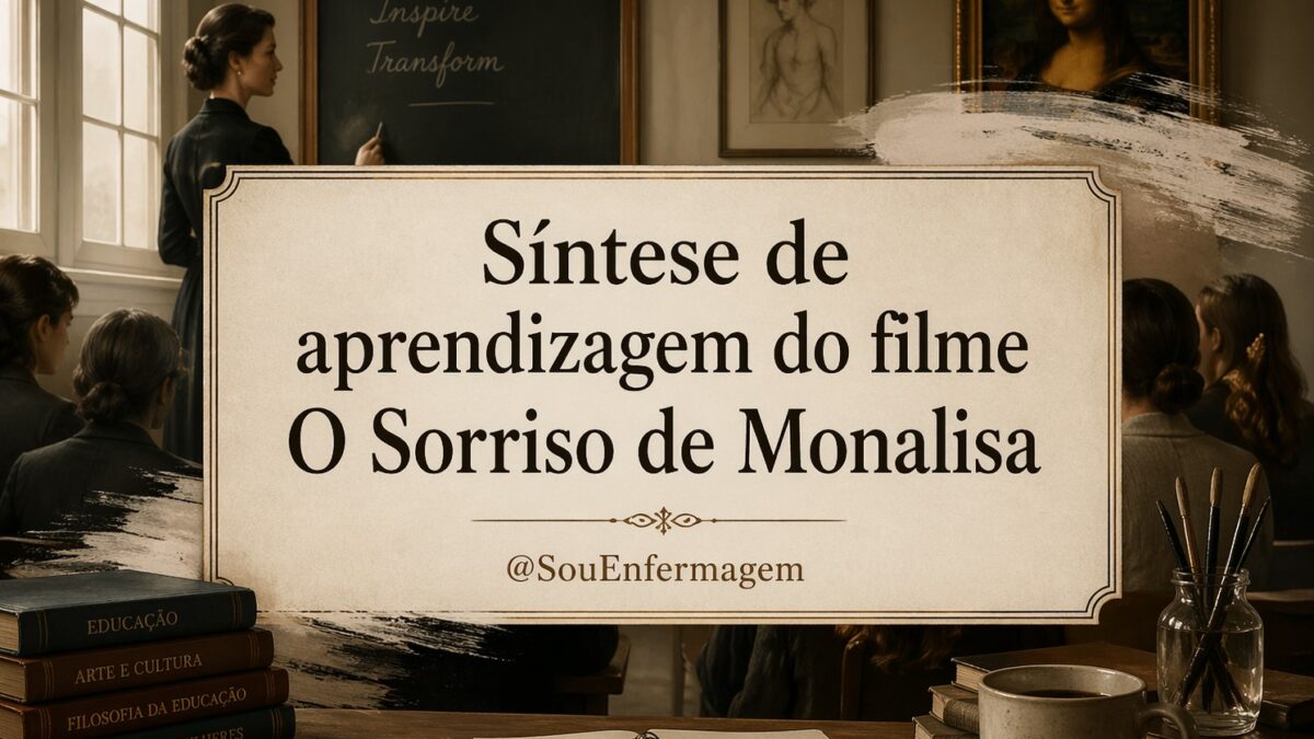 Síntese de aprendizagem do filme O Sorriso de Monalisa